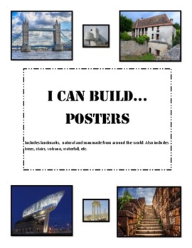 Preview of I CAN BUILD posters for block center