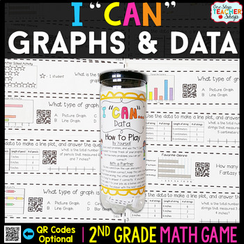 Preview of 2nd Grade Math Game | Graphs & Data | Line Plots, Picture Graphs, & Bar Graphs
