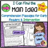I CAN FIND THE MAIN IDEA Comprehension Passages with Easel Pages