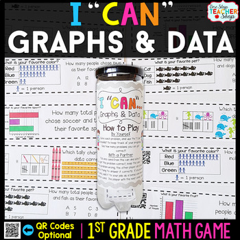 Preview of 1st Grade Math Game | Graphs & Data | Tally Charts, Bar Graphs, Picture Graphs
