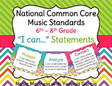 I CAN MUSIC STATEMENTS - Common Core Standards