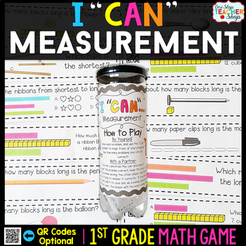 Preview of 1st Grade Math Game | Measurement | Measuring Length