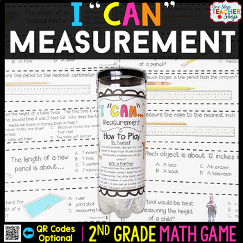 Preview of 2nd Grade Math Game | Measurement | Measuring Length