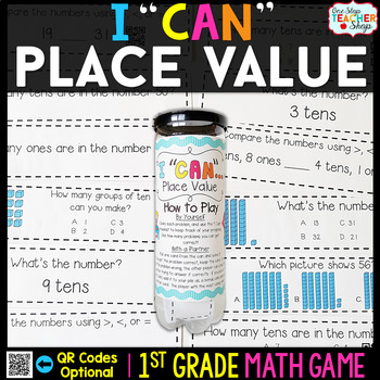 Preview of 1st Grade Math Game | Place Value | Ones & Tens Place Value