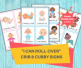 I CAN ROLL-OVER Sign / Daycare Printable Baby Crib & Cubby Signs