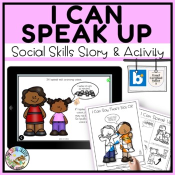 Preview of I CAN SPEAK UP Preschool Social Skills Story | Self-regulation Social Emotional