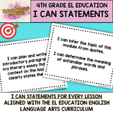 I CAN STATEMENTS, 4th Grade EL Education ELA Curriculum AL