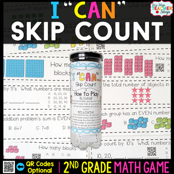 Preview of 2nd Grade Math Game | Skip Counting, Odd & Even Numbers, & Arrays