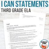 I CAN Statements 3rd Grade ELA Assessments Common Core