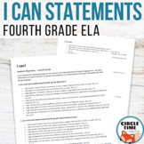 I CAN Statements 4th Grade Assessments CCSS  Common Core