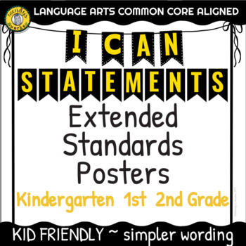 Preview of I CAN Statements Common Core Kindergarten 1st 2nd Grade Special Education ELA