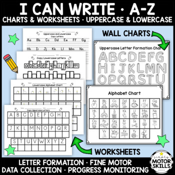Preview of I CAN WRITE LETTERS - Alphabet Formation Charts & Worksheets - Handwriting