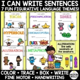 I CAN WRITE SENTENCES - 7 Figurative Language Themes! Colo