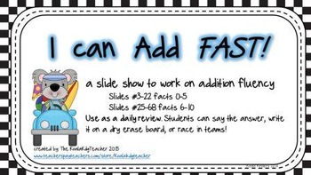 Preview of I Can Add FAST!