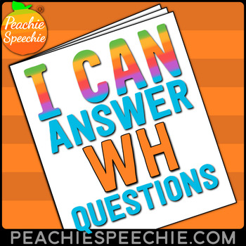 Preview of I Can Answer WH Questions No-Prep Workbook
