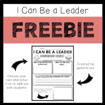 Preview of I Can Be A Leader- FREEBIE