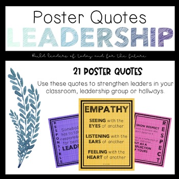 Preview of Leadership: Poster Quotes