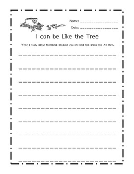 I Can Be Giving Like The Tree by Chelsea Eovaldi | TpT