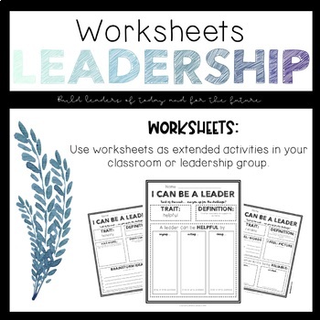 Leadership: Worksheets by Mindful Learners Teachers Pay Teachers