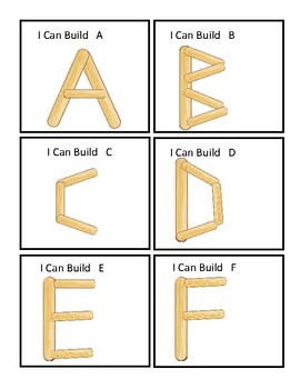 Preview of I Can Build- STEM- Popsicle ABC Cards