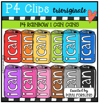 Preview of I Can Cans {P4 Clips Trioriginals Digital Clip Art}