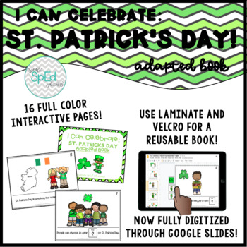 Preview of I Can Celebrate Series: St. Patrick's Day! Adapted Book- Special Ed/Autism/Pre-K
