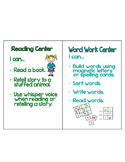 "I Can" Center Rules for Kindergarten or 1st Grade classrooms