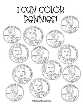 Download I Can Color Coins: Simple Coloring Pages by Teach With Intention