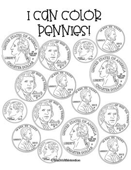 Download I Can Color Coins: Simple Coloring Pages by Teach With Intention