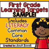 Common Core Focus Wall Sample - Learning Targets