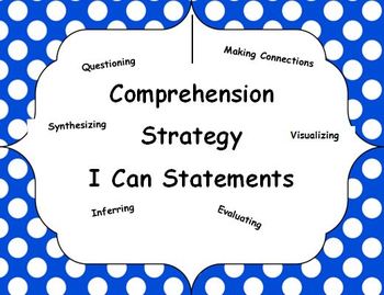 Preview of "I Can" Comprehension Strategy Posters