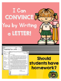 Opinion Letter Writing: Should students have homework?