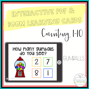 I Can Count Gumballs Interactive PDF Counting Activity for Special Education
