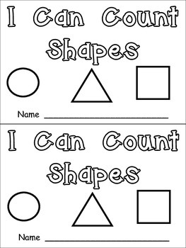 Preview of I Can Count Shapes Kindergarten Emergent Reader- 2-d shapes and counting to 10
