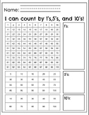 I Can Count by 1's, 5's, and 10's Assessment Page