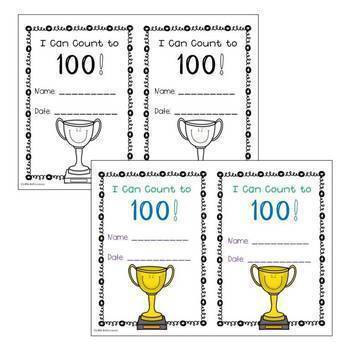 I Can Count to 100 Certificate EDITABLE by Little Bell Lessons