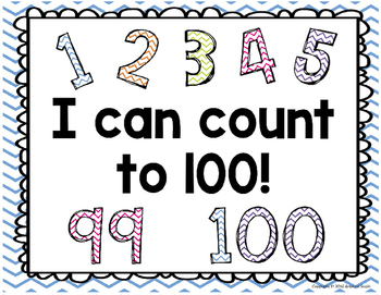 Preview of I Can Count to 100! Counting by 1's, 2's, 5's, 10's Display