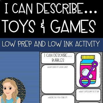 Preview of I Can Describe... Toys and Games | Printable and Digital