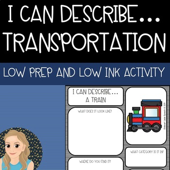 Preview of I Can Describe... Transportation | Printable and Digital