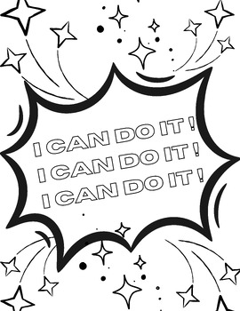 Preview of I Can Do It Coloring Pages and Song