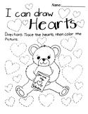 I Can Draw Hearts Tracing Valentine's Day Activity