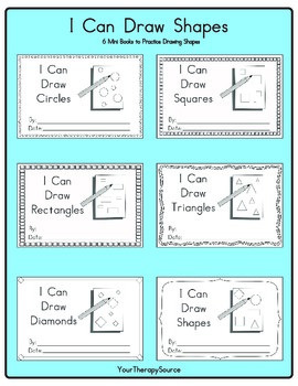 Preview of I Can Draw Shapes Mini Books
