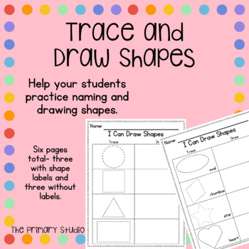Preview of I Can Draw Shapes Simple Worksheet