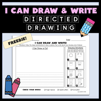 Preview of I Can Draw & Write! - Art Directed Drawing Plus Writing FREEBIE!