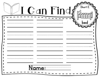 I Can Findshort Vowels, Digraphs, And Blends (print And Go) 