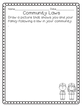 Preview of FREE I Can Follow Community Laws!