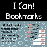 I Can! Growth Mindset Bookmarks Brains