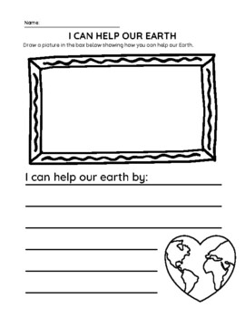 Preview of I Can Help Our Earth Worksheet