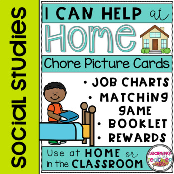 Preview of I Can Help at Home Chore Cards & Job Chart