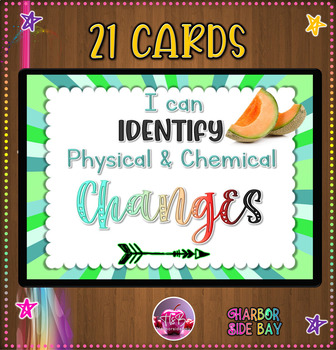 Preview of I Can Identify Chemical and Physical Changes | BOOM Deck| Science |